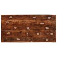 Produktbild för Smyckebord med spegel Brun 90 x 76 x 45 cm Solid återvunnen trä