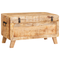 Produktbild för Förvaringslåda med lagring 70 x 35 x 40 cm massivt mangoträ