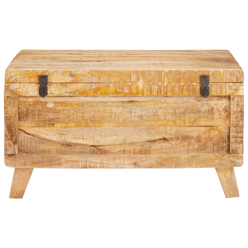 Produktbild för Förvaringslåda med lagring 70 x 35 x 40 cm massivt mangoträ