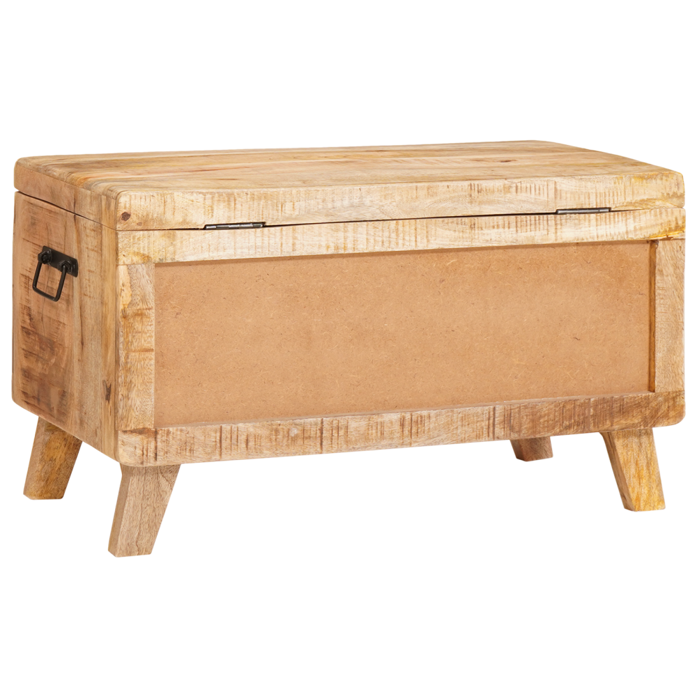 Produktbild för Förvaringslåda med lagring 70 x 35 x 40 cm massivt mangoträ