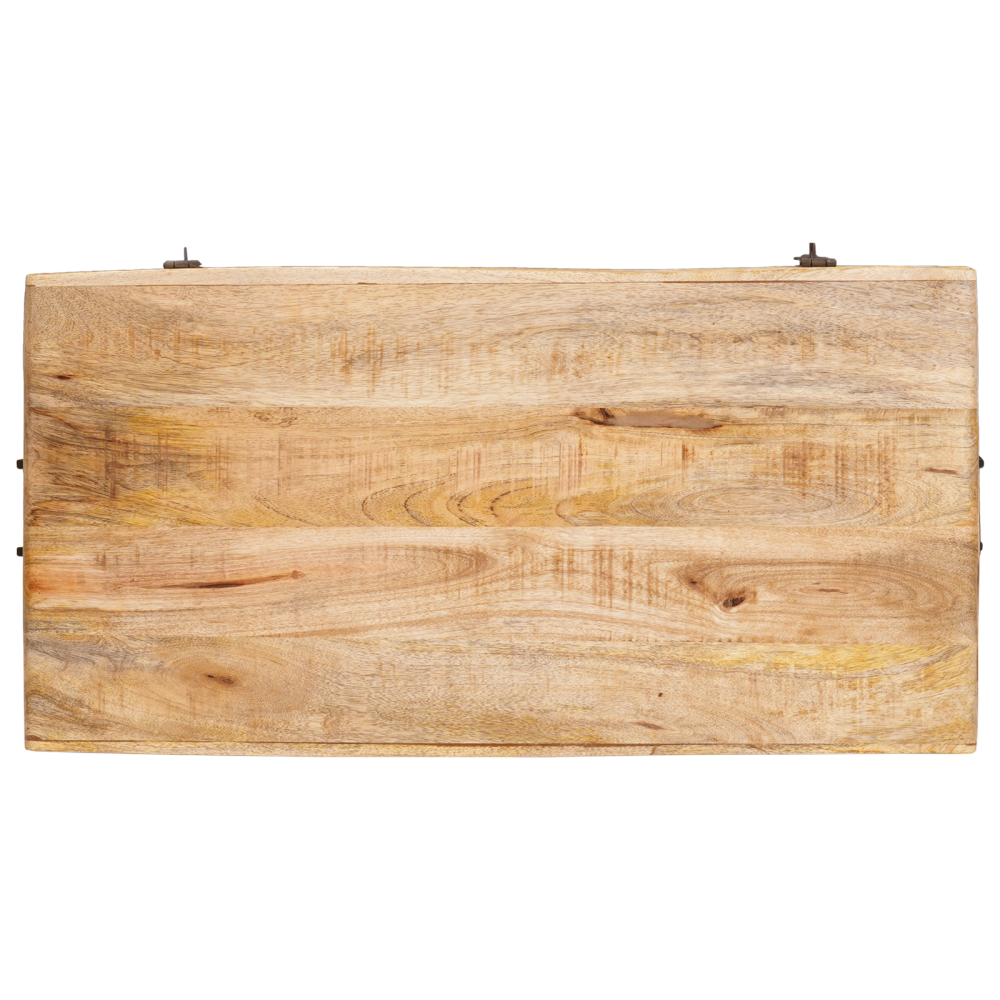 Produktbild för Förvaringslåda med lagring 70 x 35 x 40 cm massivt mangoträ
