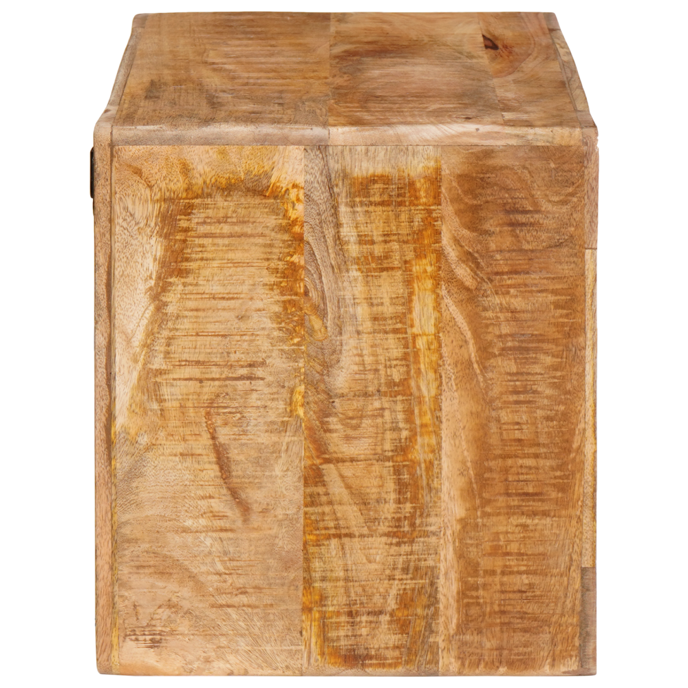 Produktbild för Vinställ med lagring Brun 44 x 30 x 35 cm Massivt mangoträ
