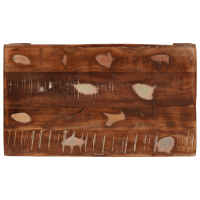 Produktbild för Sidobord Brun 60 x 35 x 46 cm Solid återvunnen trä