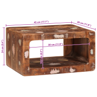 Produktbild för Sängbord 2 pcs Brun 45 x 30 x 24 cm Solid återvunnen trä