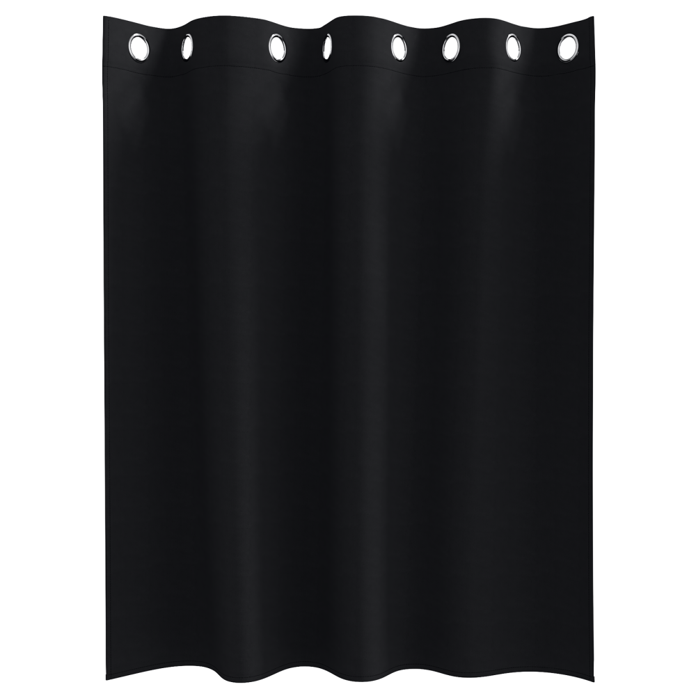 Produktbild för Mörkläggningsgardiner med Ringar 2 pcs Svart 140 x 140 cm