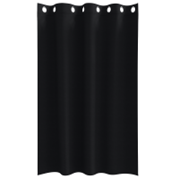 Produktbild för Mörkläggningsgardiner med Ringar 2 pcs Svart 175 x 140 cm