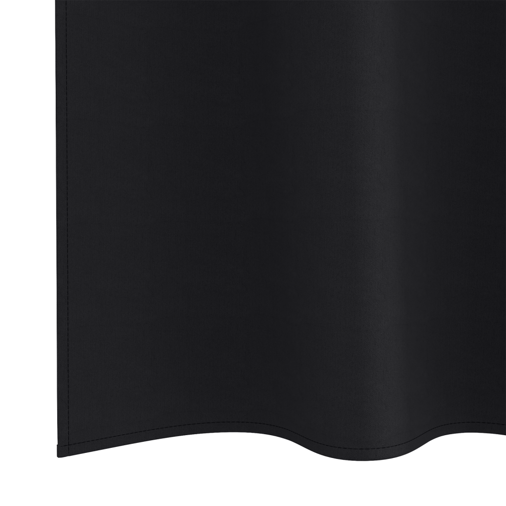 Produktbild för Mörkläggningsgardiner med Ringar 2 pcs Svart 260 x 140 cm