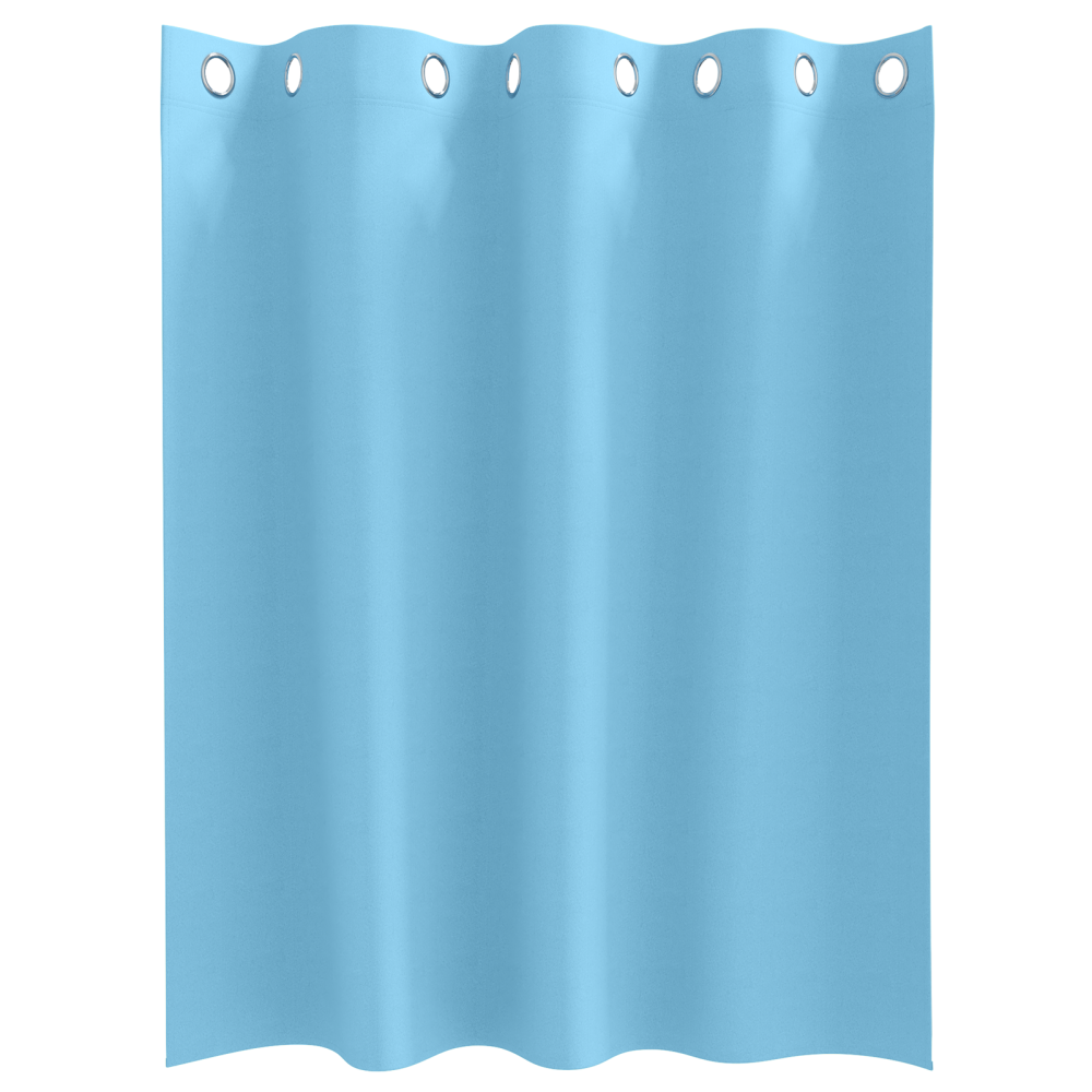 Produktbild för Mörkläggningsgardiner med Ringar 2 pcs Ljusblå 140 x 140 cm