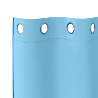 Produktbild för Mörkläggningsgardiner med Ringar 2 pcs Ljusblå 140 x 140 cm