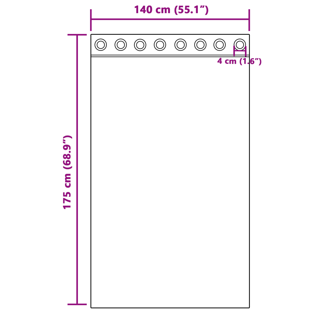 Produktbild för Mörkläggningsgardiner med Ringar 2 pcs Ljusblå 175 x 140 cm