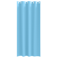 Produktbild för Mörkläggningsgardiner med Ringar 2 pcs Ljusblå 260 x 140 cm
