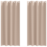 Produktbild för Mörkläggningsgardiner med Ringar 2 pcs Taupe 245 x 140 cm