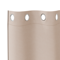 Produktbild för Mörkläggningsgardiner med Ringar 2 pcs Taupe 245 x 140 cm