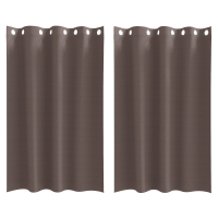 Produktbild för Mörkläggningsgardiner med Ringar 2 pcs Mörkbrun 175 x 140 cm