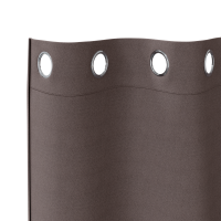 Produktbild för Mörkläggningsgardiner med Ringar 2 pcs Mörkbrun 245 x 140 cm