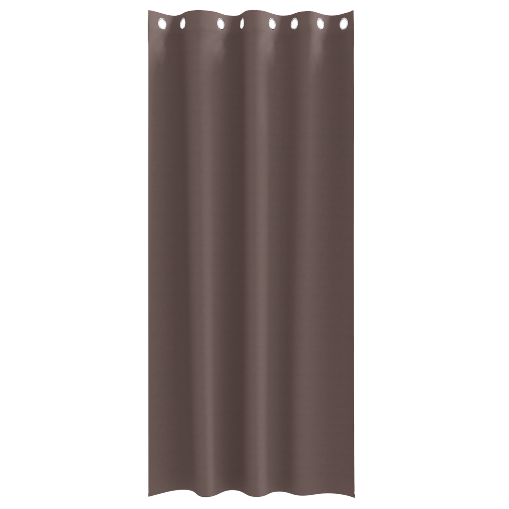 Produktbild för Mörkläggningsgardiner med Ringar 2 pcs Mörkbrun 260 x 140 cm