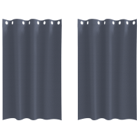 Produktbild för Mörkläggningsgardiner med Ringar 2 pcs Antracit 175 x 140 cm