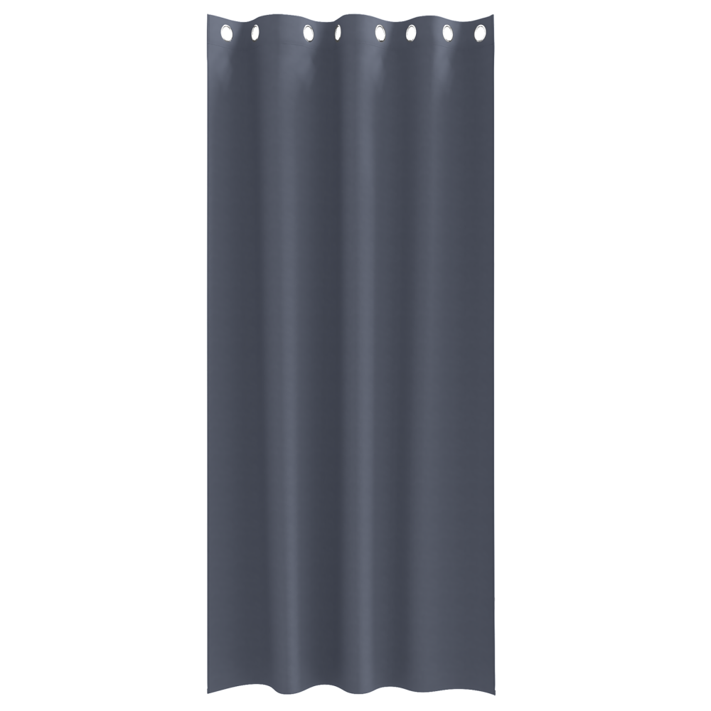 Produktbild för Mörkläggningsgardiner med Ringar 2 pcs Antracit 225 x 140 cm