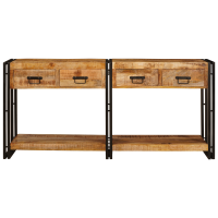 Produktbild för Konsolbord 2 pcs Brun 161 x 33 x 75 cm Massivt mangoträ