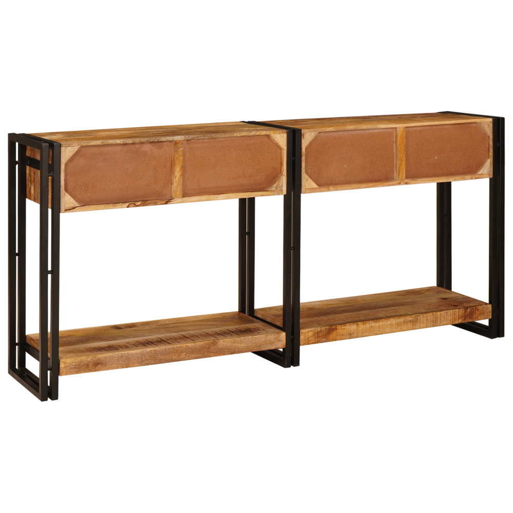 Produktbild för Konsolbord 2 pcs Brun 161 x 33 x 75 cm Massivt mangoträ