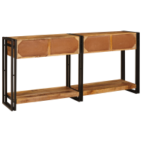 Produktbild för Konsolbord 2 pcs Brun 161 x 33 x 75 cm Massivt mangoträ