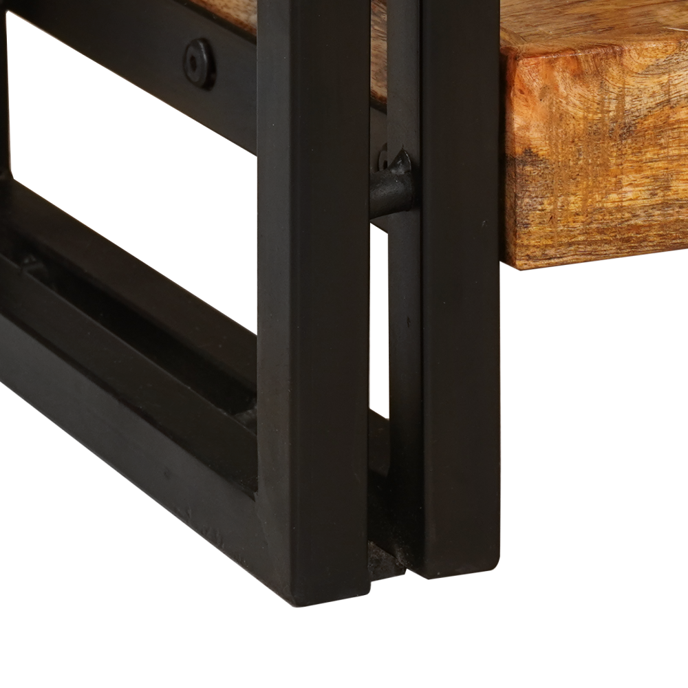 Produktbild för Konsolbord 2 pcs Brun 161 x 33 x 75 cm Massivt mangoträ