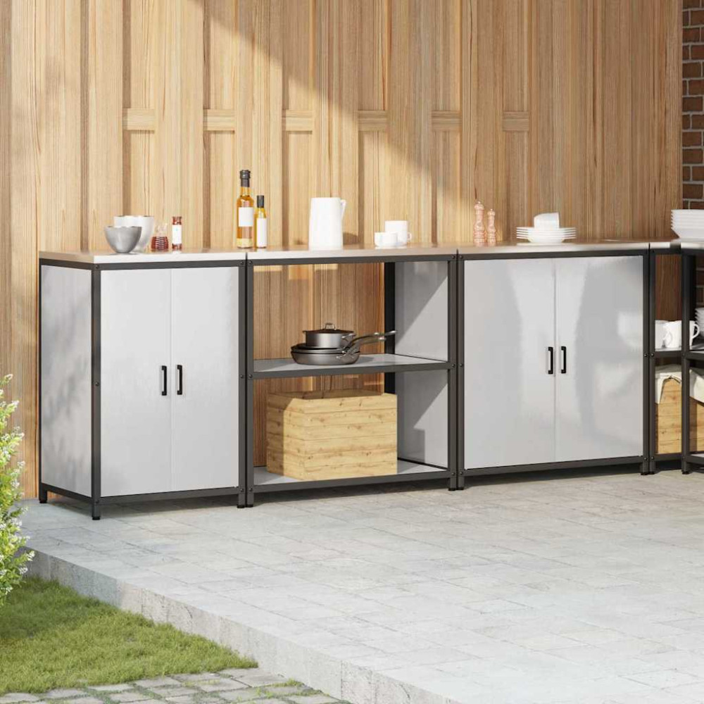 Produktbild för Köksförvaringsset HATTEM 3 pcs Silver Rostfritt stål