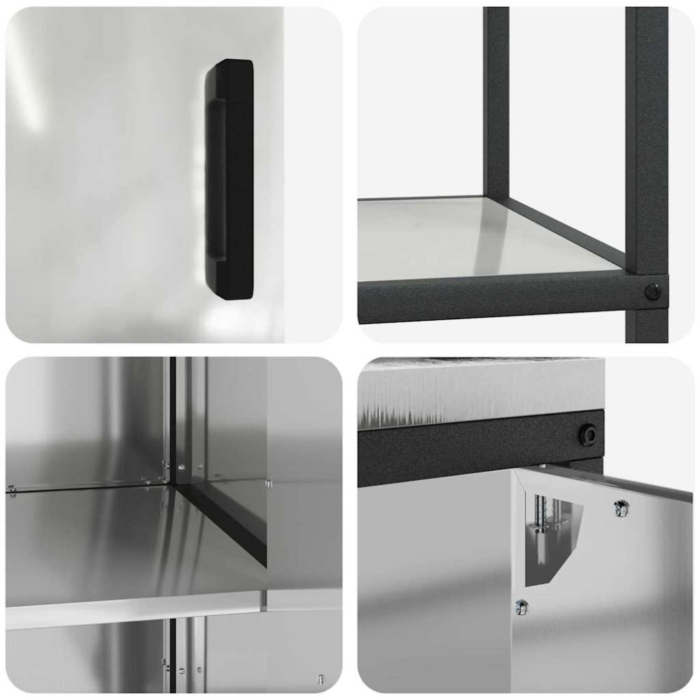 Produktbild för Köksförvaringsset HATTEM 3 pcs Silver Galvaniserat stål