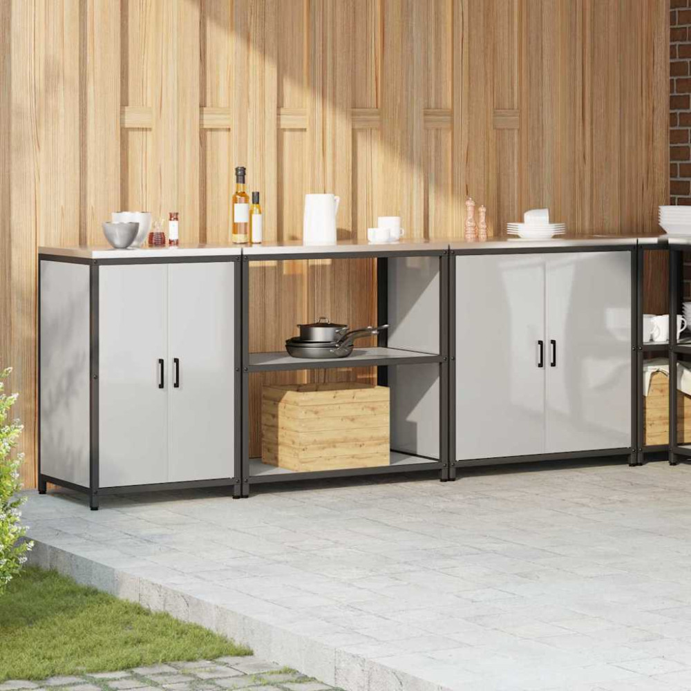 Produktbild för Köksförvaringsset HATTEM 3 pcs Silver Galvaniserat stål