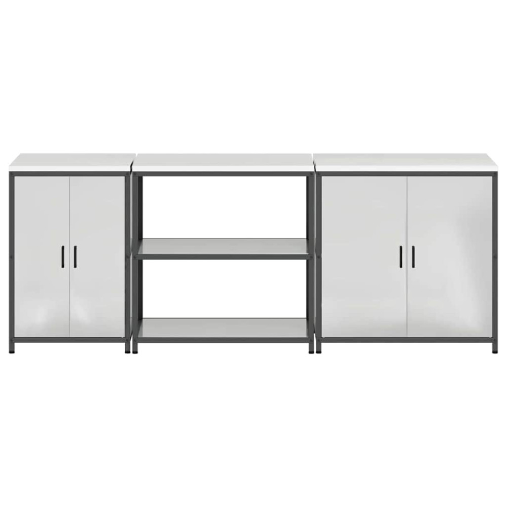 Produktbild för Köksförvaringsset HATTEM 3 pcs Silver Galvaniserat stål
