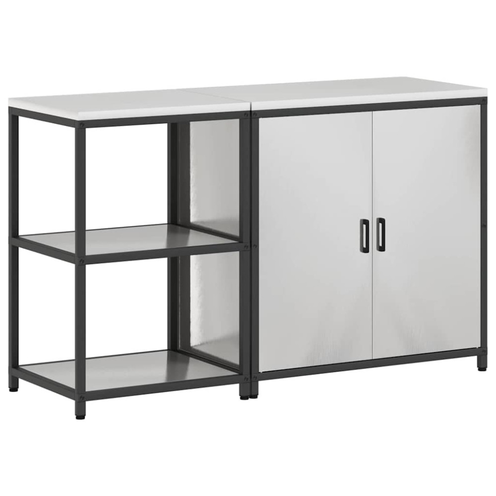 Produktbild för Köksförvaringsset HATTEM 2 pcs Silver Rostfritt stål