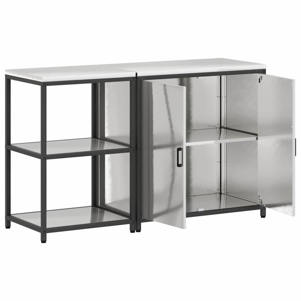 Produktbild för Köksförvaringsset HATTEM 2 pcs Silver Rostfritt stål