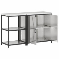 Produktbild för Köksförvaringsset HATTEM 2 pcs Silver Rostfritt stål
