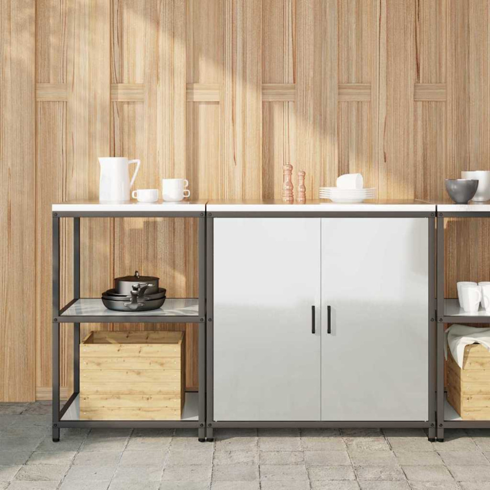 Produktbild för Köksförvaringsset HATTEM 2 pcs Silver Galvaniserat stål