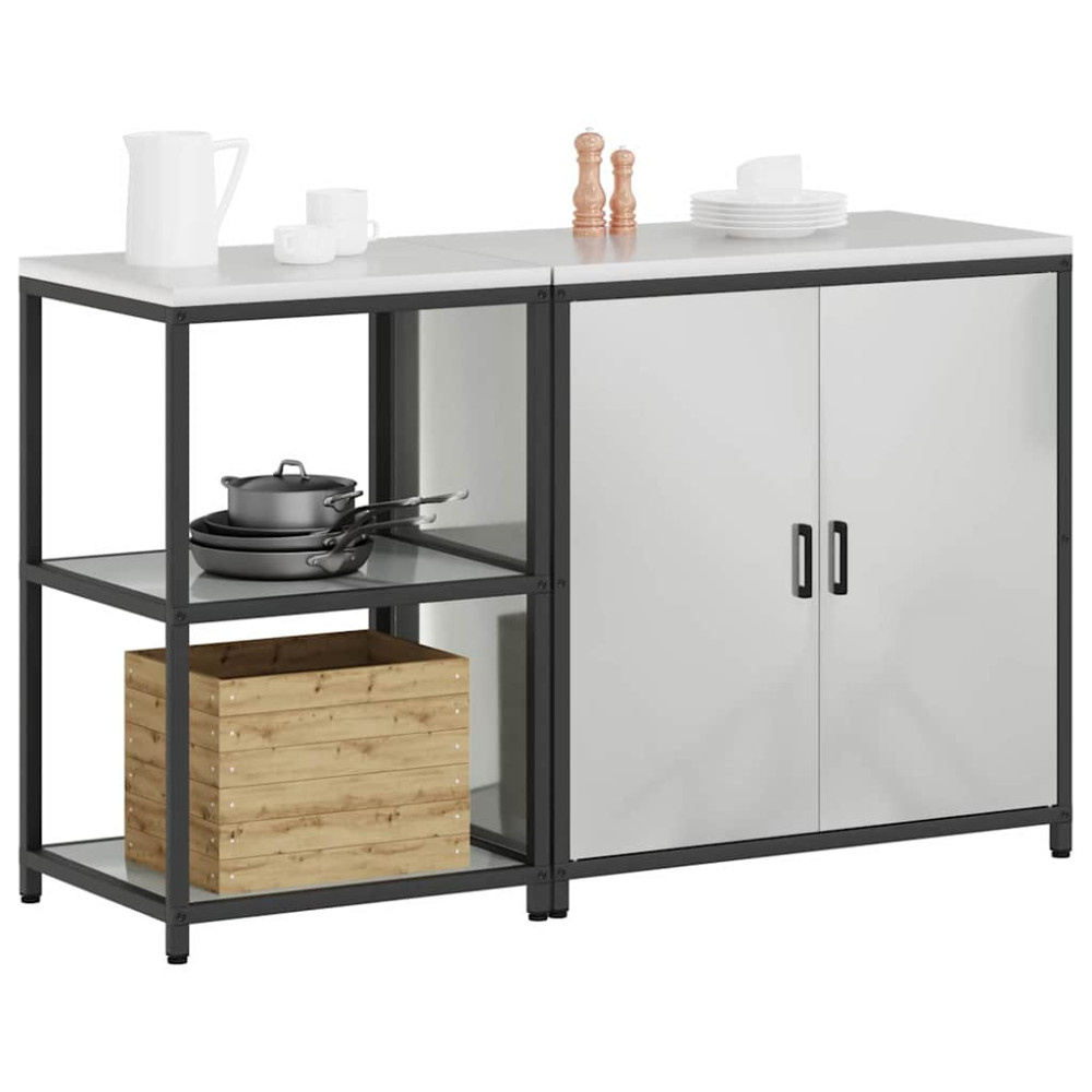 Produktbild för Köksförvaringsset HATTEM 2 pcs Silver Galvaniserat stål