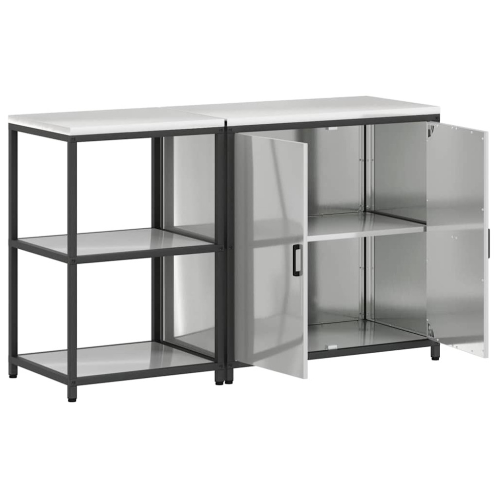 Produktbild för Köksförvaringsset HATTEM 2 pcs Silver Galvaniserat stål