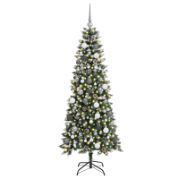 Produktbild för Konstgjord julgran Grön 180 cm PVC och Plast och Stål