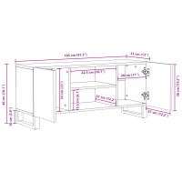 Produktbild för TV Enheter Vit 105 x 33 x 46 cm Konstruerat trä