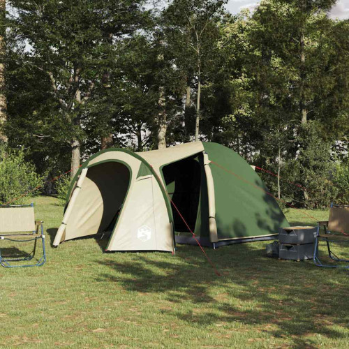 vidaXL Dome Tält Kupol med tak med lagring Grön 384 x 254 x 170 cm