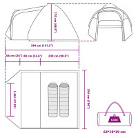 Produktbild för Dome Tält Kupol med tak med lagring Blå 384 x 254 x 170 cm