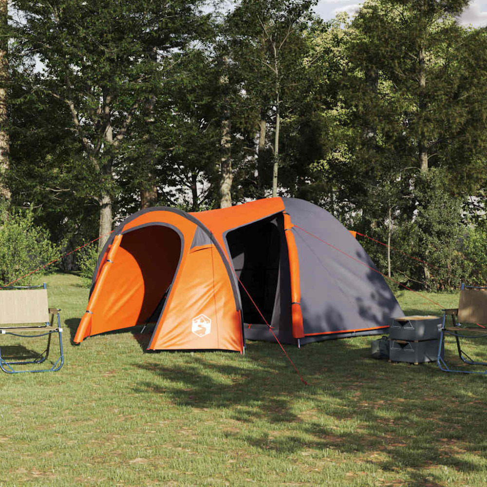 Produktbild för Dome Tält Kupol med tak Grå och orange 384 x 254 x 170 cm