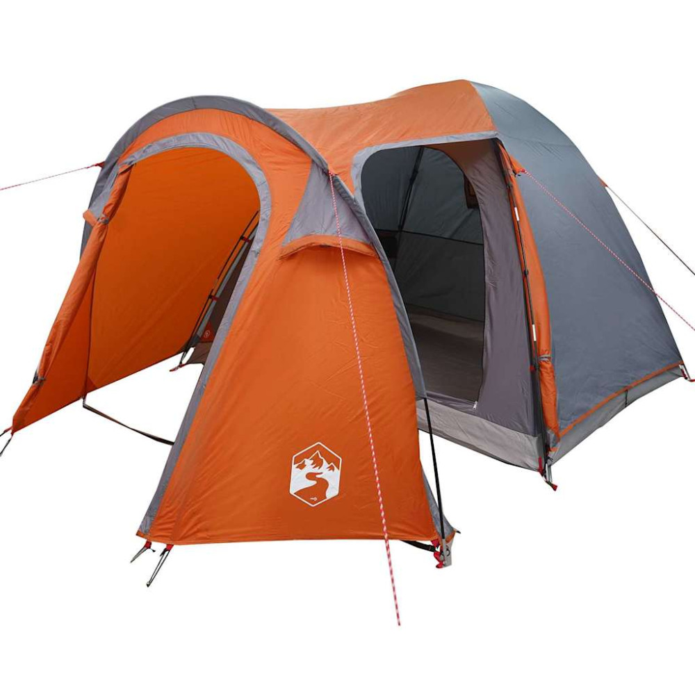 Produktbild för Dome Tält Kupol med tak Grå och orange 384 x 254 x 170 cm