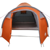 Produktbild för Dome Tält Kupol med tak Grå och orange 384 x 254 x 170 cm