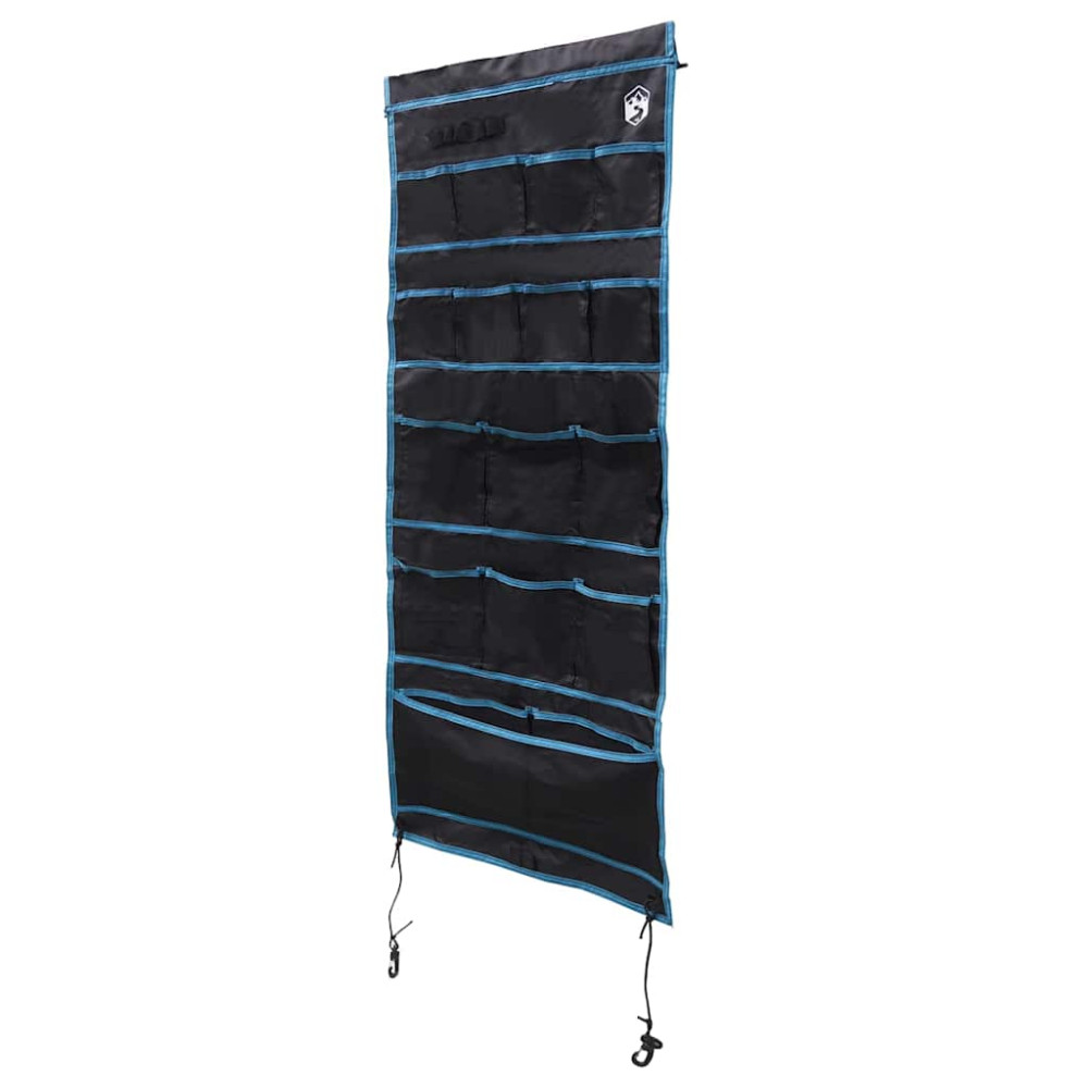 Produktbild för Förvaringspåse med lagring Svart och blå 125 x 48 cm oxford