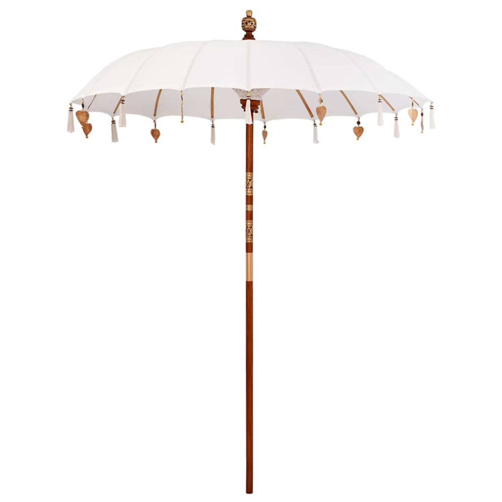 Produktbild för Balinesisk Parasol Kräm 190 x 190 x 260 cm Bomull
