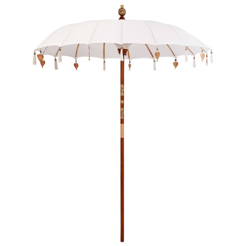 vidaXL Balinesisk Parasol Kräm 190 x 190 x 260 cm Bomull