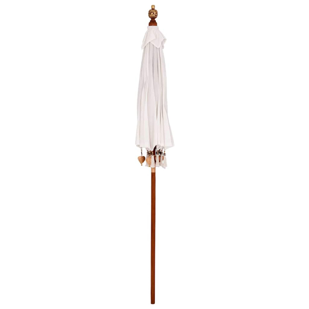 Produktbild för Balinesisk Parasol Kräm 190 x 190 x 260 cm Bomull