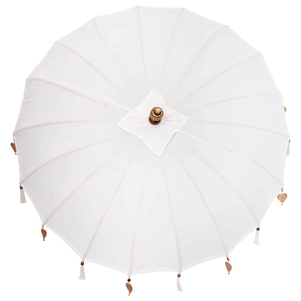 Produktbild för Balinesisk Parasol Kräm 190 x 190 x 260 cm Bomull