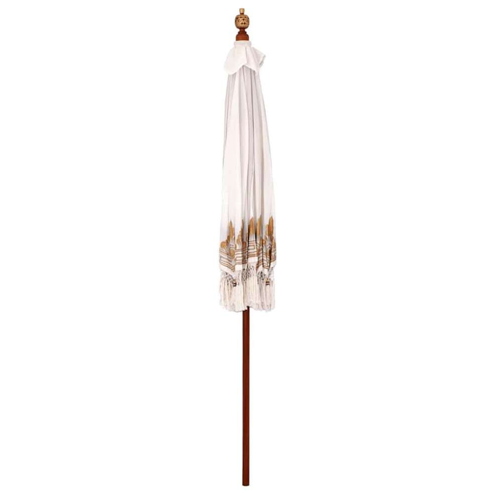 Produktbild för Balinesisk Parasol Kräm 215 x 215 x 260 cm Bomull