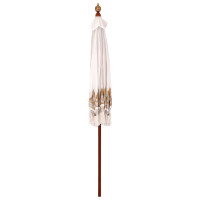 Produktbild för Balinesisk Parasol Kräm 215 x 215 x 260 cm Bomull